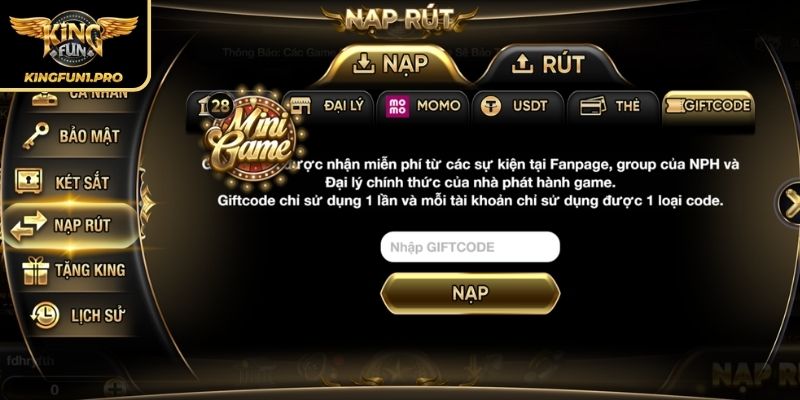 Cách thức nhận khuyến mãi KINGFUN